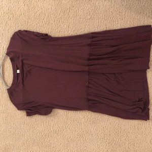 maroon peplum tee